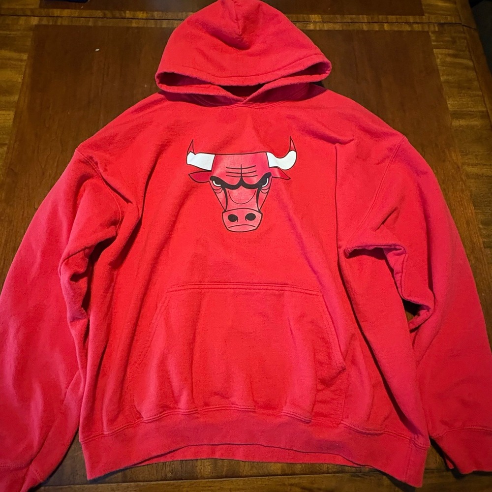 NBA Chicago Bulls Red Fleece Pullover Hoodie‎ - Size XL